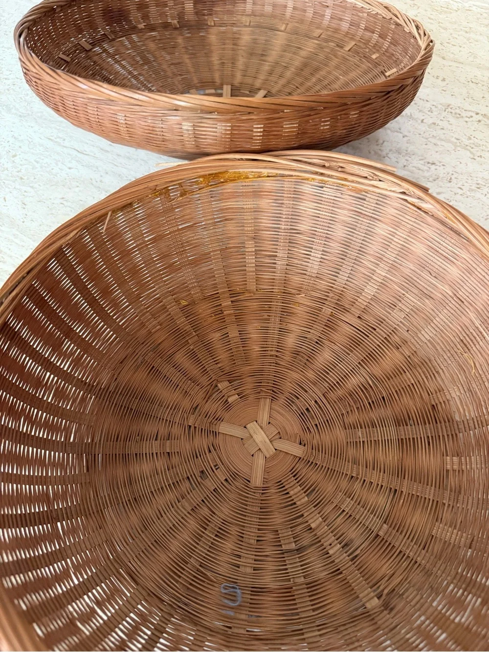 Vintage Woven Round Basket